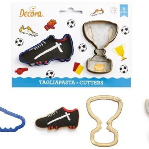 Set 2 Tagliapasta in plastica Trofeo e Scarpette *