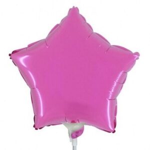 Palloncino Mylar 9” 23 cm Stella Fucsia *