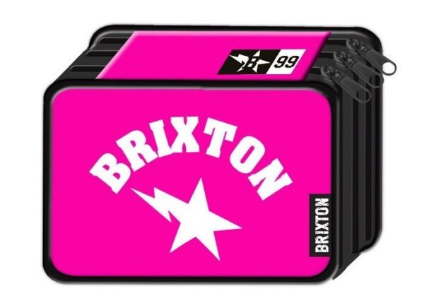 Astuccio 3 Zip Brixton Fucsia *