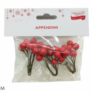 Confezione con 3 Mazzetti di Bacche Rosse decorative *