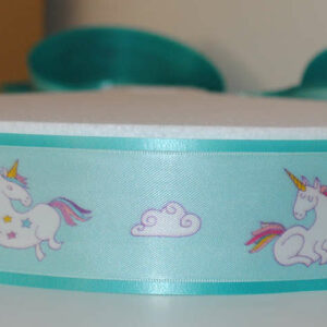 Nastro Girotorta Unicorno Tiffany 5 cm x 2 mt*