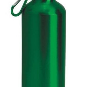 Borraccia in Alluminio 500 ml con moschettone Verde*