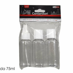 Set 3 contenitori da Viaggio in plastica da 75 ml *