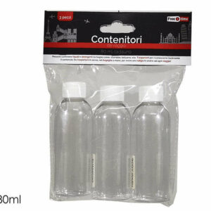 Set 3 contenitori da Viaggio in plastica da 80 ml *