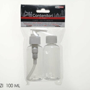 Set 2 contenitori da Viaggio in plastica da 100 ml *