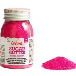 Zucchero Glitterato 100 grammi Fucsia *