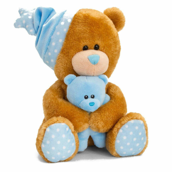 Peluche Orso con musica 25 cm Azzurro *