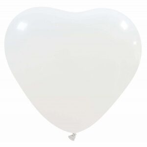 Palloncini in Lattice 17” 43 cm a forma di Cuore Bianco 10 pezzi *