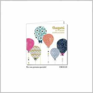 Biglietto Augurale Sweet Time quadrato Palloncini *