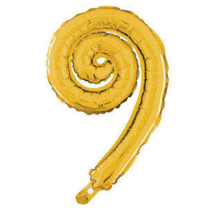 Palloncino Mylar 26×36 cm Spirale Oro *