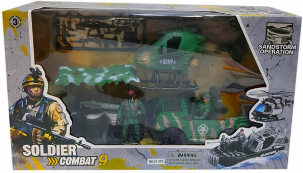 Soldier Combat Militari playset e veicol *