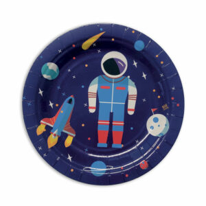 Piatti in carta 18 cm Astronauta 8 pezzi *