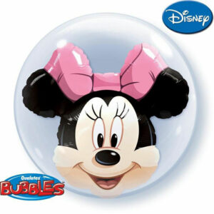 Palloncino Qualetex 24” 61 cm Bubbles Testa Minnie