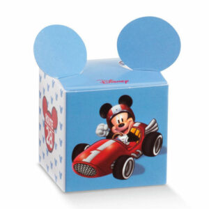 Scatola portaconfetti Cubo azzurro Mickey Mouse 5x5x5 cm 10 pezzi *