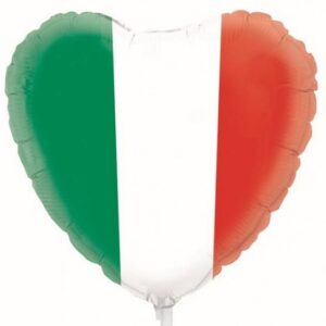 Palloncino Mini Shape Tricolore Italia a forma di Cuore