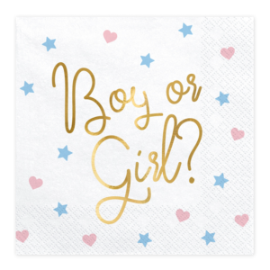 Tovaglioli 33×33 cm Boy or Girl 20 pezzi *