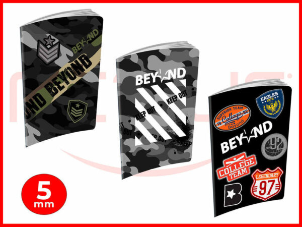 10 Maxi Quaderni 20+1 fogli Beyond Fashion Boy 5 mm