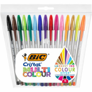 15 Penne Bic Cristal Multicolore *