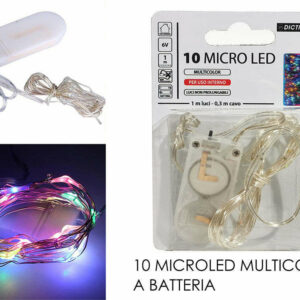 Filo 10 Microled a Batterie Luce Multicolor *