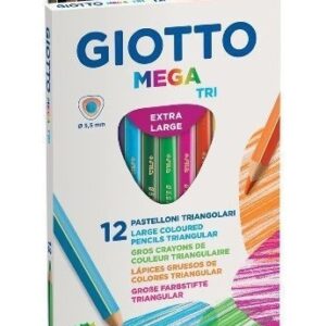 Giotto Mega Pastelli a colori triangolari 12 pezzi *