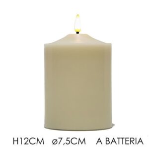 Candela Avorio 12 cm con Luce LED *