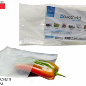 Sacchetti sottovuoto 15×30 cm 25 pezzi *