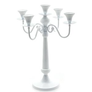 Candelabro 5 bracci Bianco *