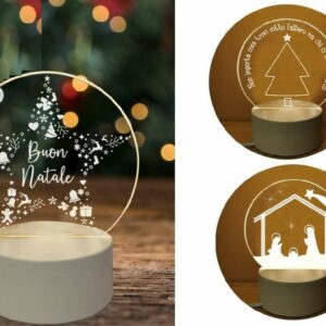 Lampada tonda Christmas plexiglass con LED *