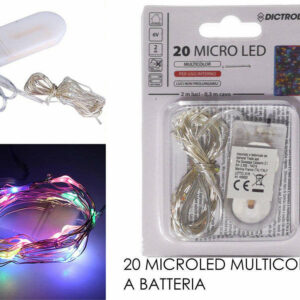 Filo 20 Microled a Batterie luce Multicolor *