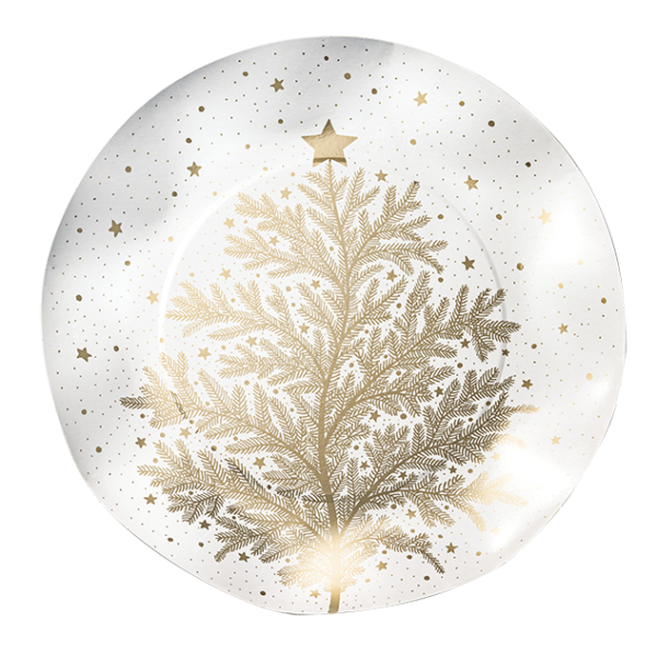 Piatti in carta dessert 19,5 cm Golden Tree 8 pezzi *