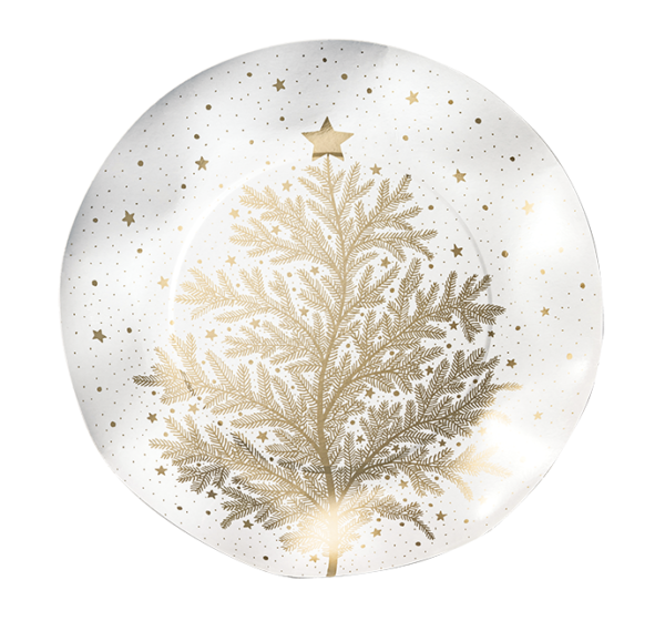 Piatti in carta piani 25 cm Golden Tree 8 pezzi *