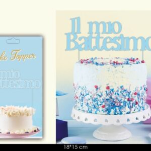 Cake Topper Il Mio Battesimo Azzurro *