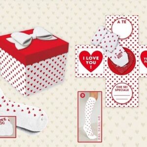 Skatush Box Biglietto San Valentino con calze piccole *