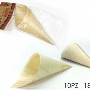 Set 10 Coni in legno Finger Food 18 cm *