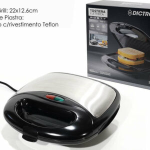 Tostiera 750 W Nera/Acciaio *