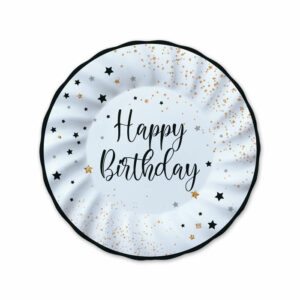 Piatti in carta 20 cm Happy Birthday 8 pezzi *