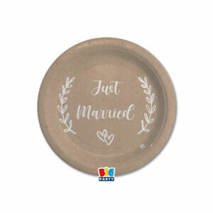 Piatti 18 cm Just Married Kraft 8 pz