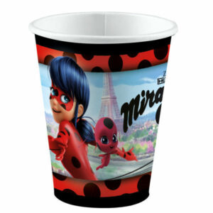 Bicchieri in carta 250 ml Ladybug Miracolous conf da 8 pz