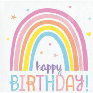 Tovaglioli 25×25 cm Happy Rainbow conf da 16 pz