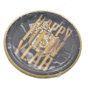 Piatti in carta 18 cm Happy New Year 8 pezzi *