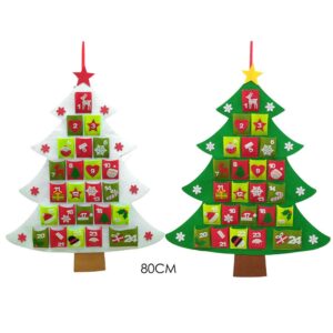 1 Calendario dell’Avvento Albero di Natale 80 cm Colori assortiti