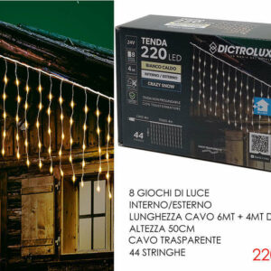 Tenda 220 LED Bianco Caldo 4 metri *