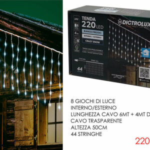 Tenda 220 LED Bianco freddo 4 metri *