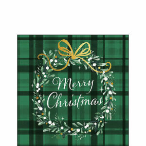 Tovaglioli 25×25 cm Christmas Plaid Green 20 pezzi *