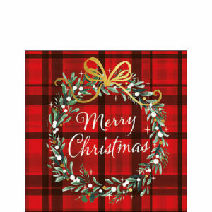 Tovaglioli 25×25 cm Christmas Plaid Red 20 pezzi *