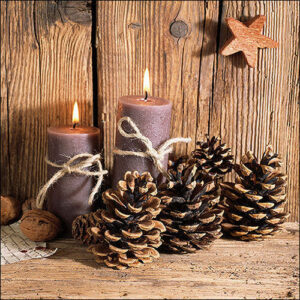 Tovaglioli 33×33 cm Winter Candles 20 pezzi *