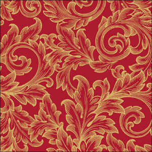 Tovaglioli 33×33 cm Baroque Gold/Red 20 pezzi *