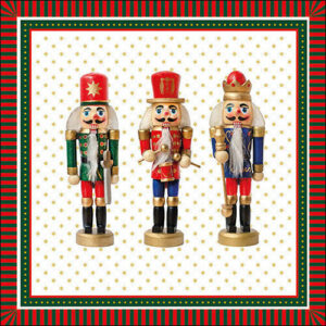 Tovaglioli 33×33 cm Three Nutcrackers 20 pezzi *