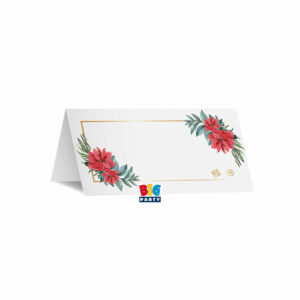 Segnaposti Cavaliere Chic Poinsettia 8×4 cm 8 pezzi *