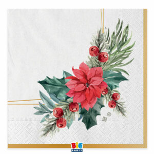 Tovaglioli 33×33 cm Chic Poinsettia 20 pezzi *